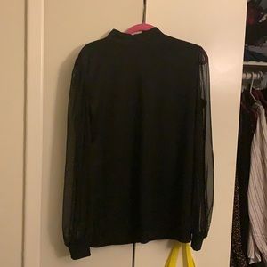 Sheer sleeve black high next top brand new